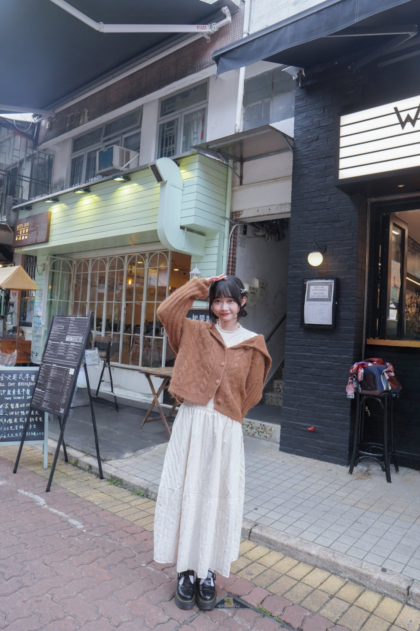 <現貨> 學院風大反領麻花開胸針織外套｜兩色入