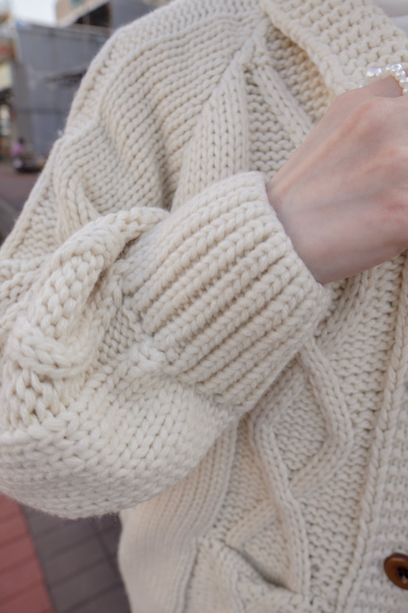 <現貨> 學園風UP♡ 粗針織麻花外套