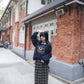 <預訂> 自家製 復古格紋鬆緊高腰保暖半身長裙