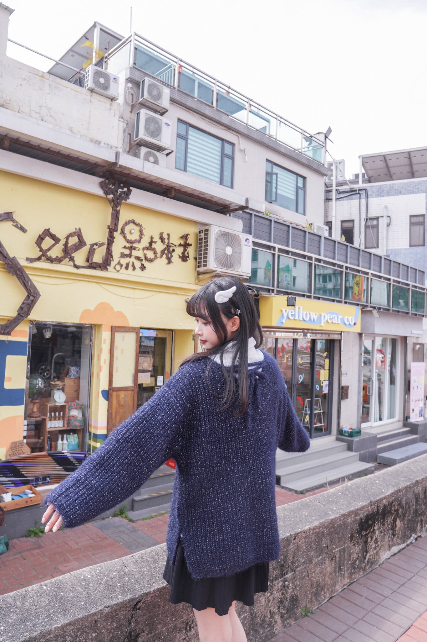 <現貨> 韓系全棉奶白長袖恤衫