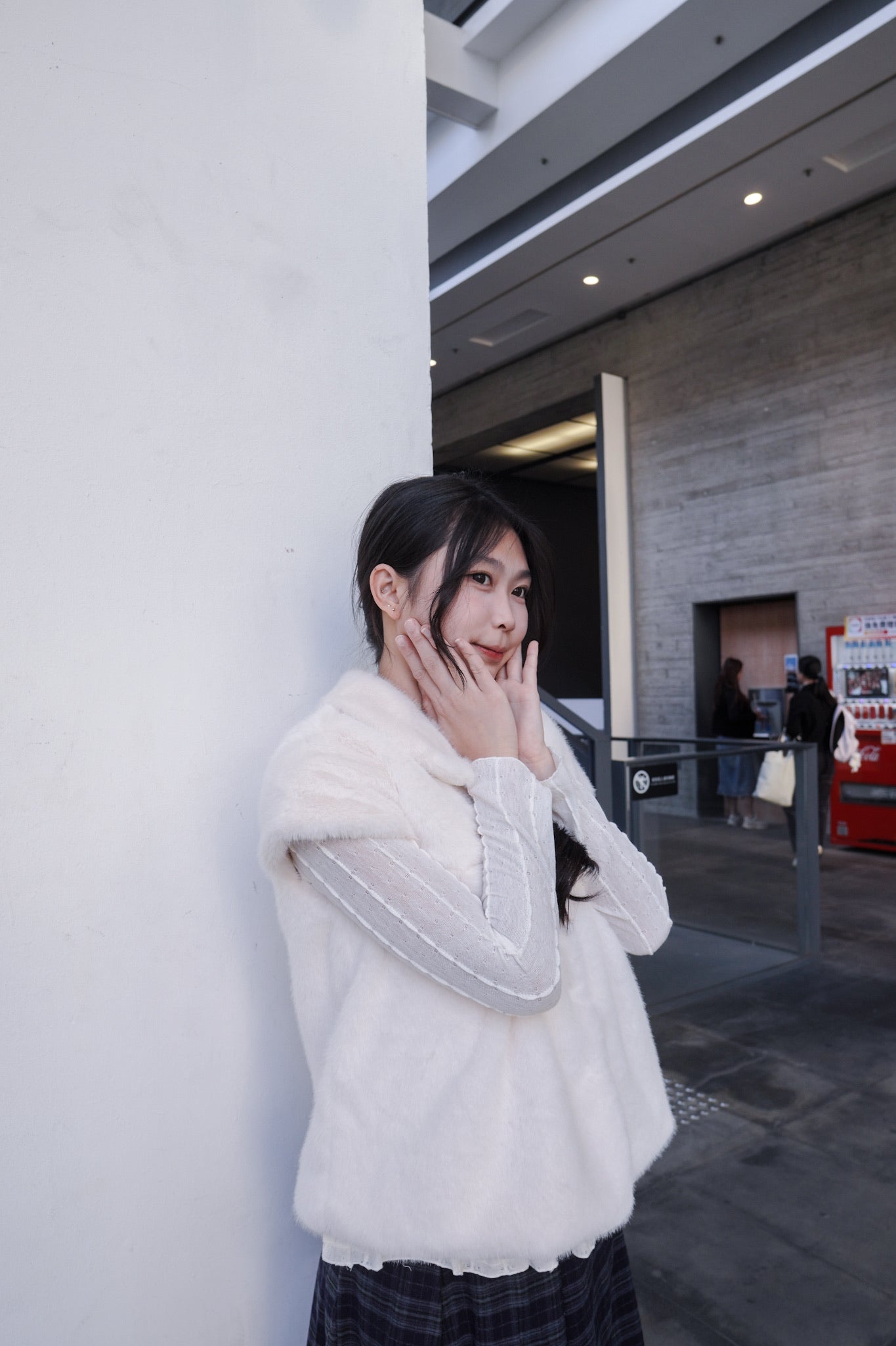 <現貨> 暗花傘型圓領條紋打底上衣