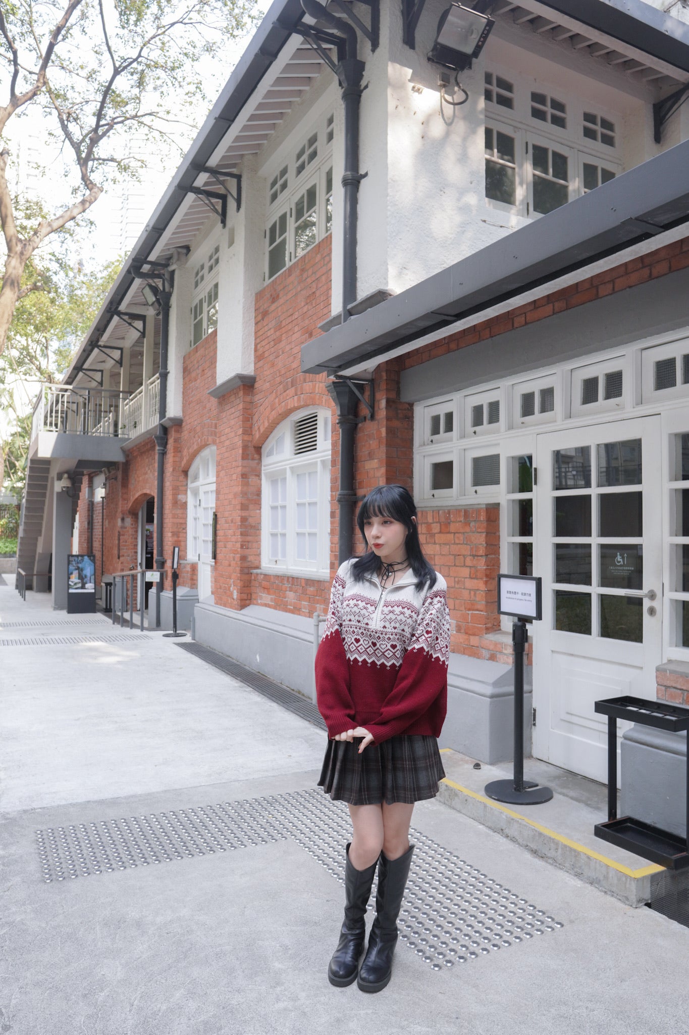 <現貨> 聖誕Party必入🎅🏻🌟北歐風半拉鍊針織長袖上衣