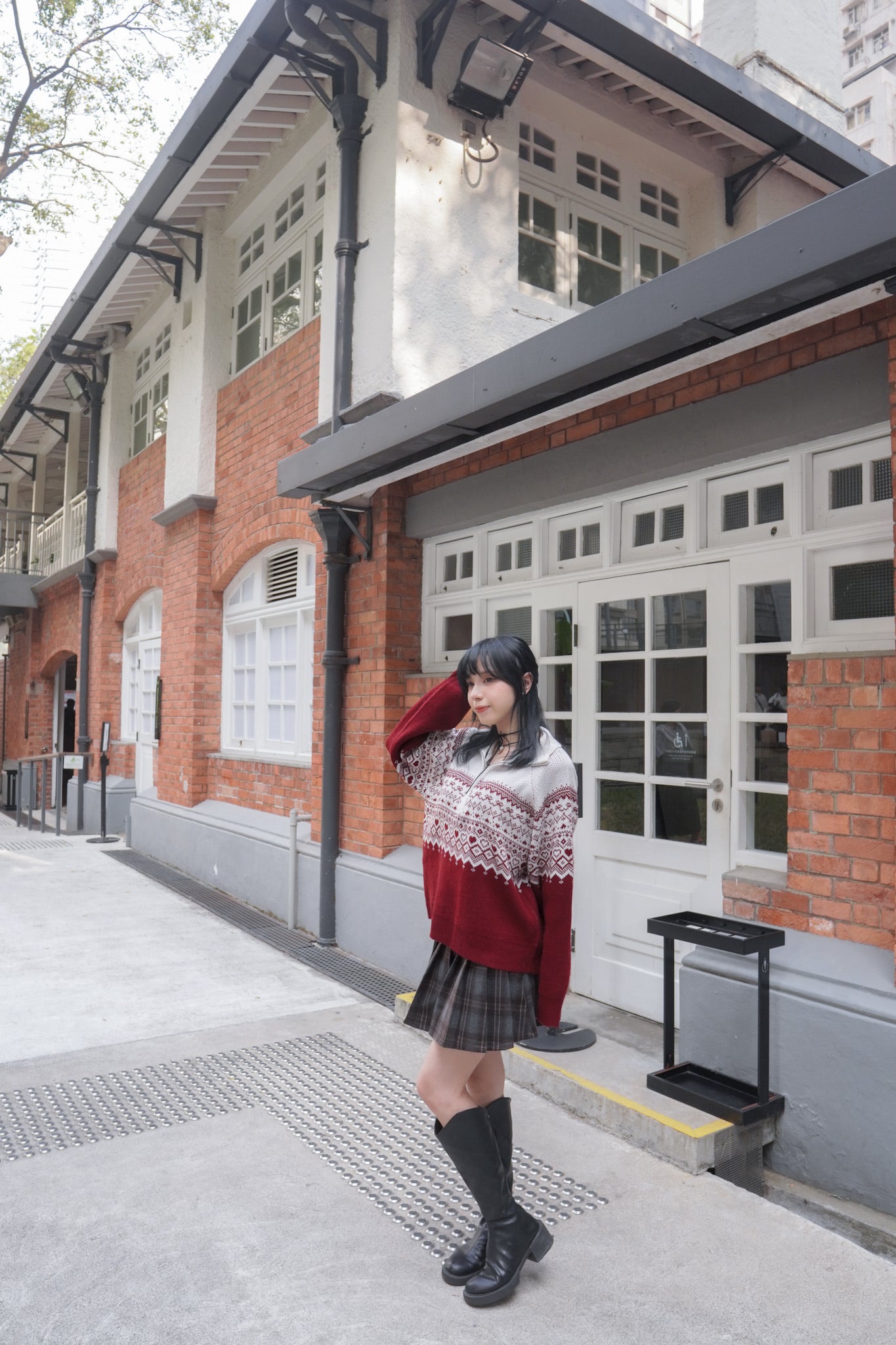 <現貨> 聖誕Party必入🎅🏻🌟北歐風半拉鍊針織長袖上衣