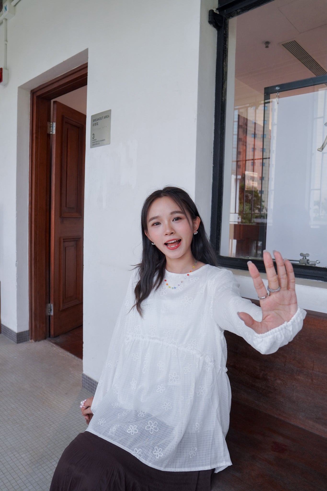 <現貨> 獨家款 泰國人手製作! 格紋小花卉泡泡袖上衣｜兩色入