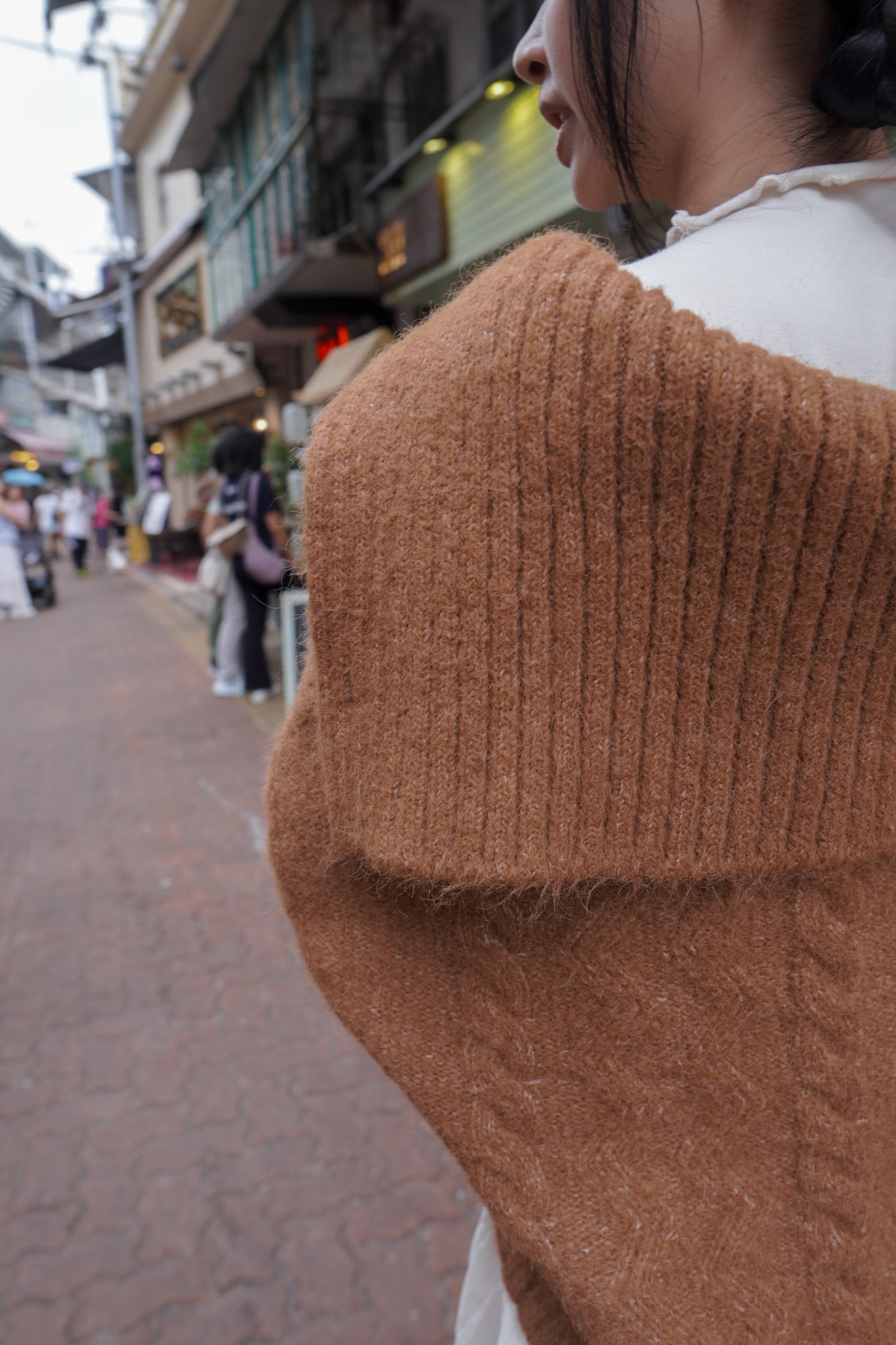 <現貨> 學院風大反領麻花開胸針織外套｜兩色入