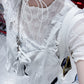 <預訂> ruffle木耳提花短袖透透上衣