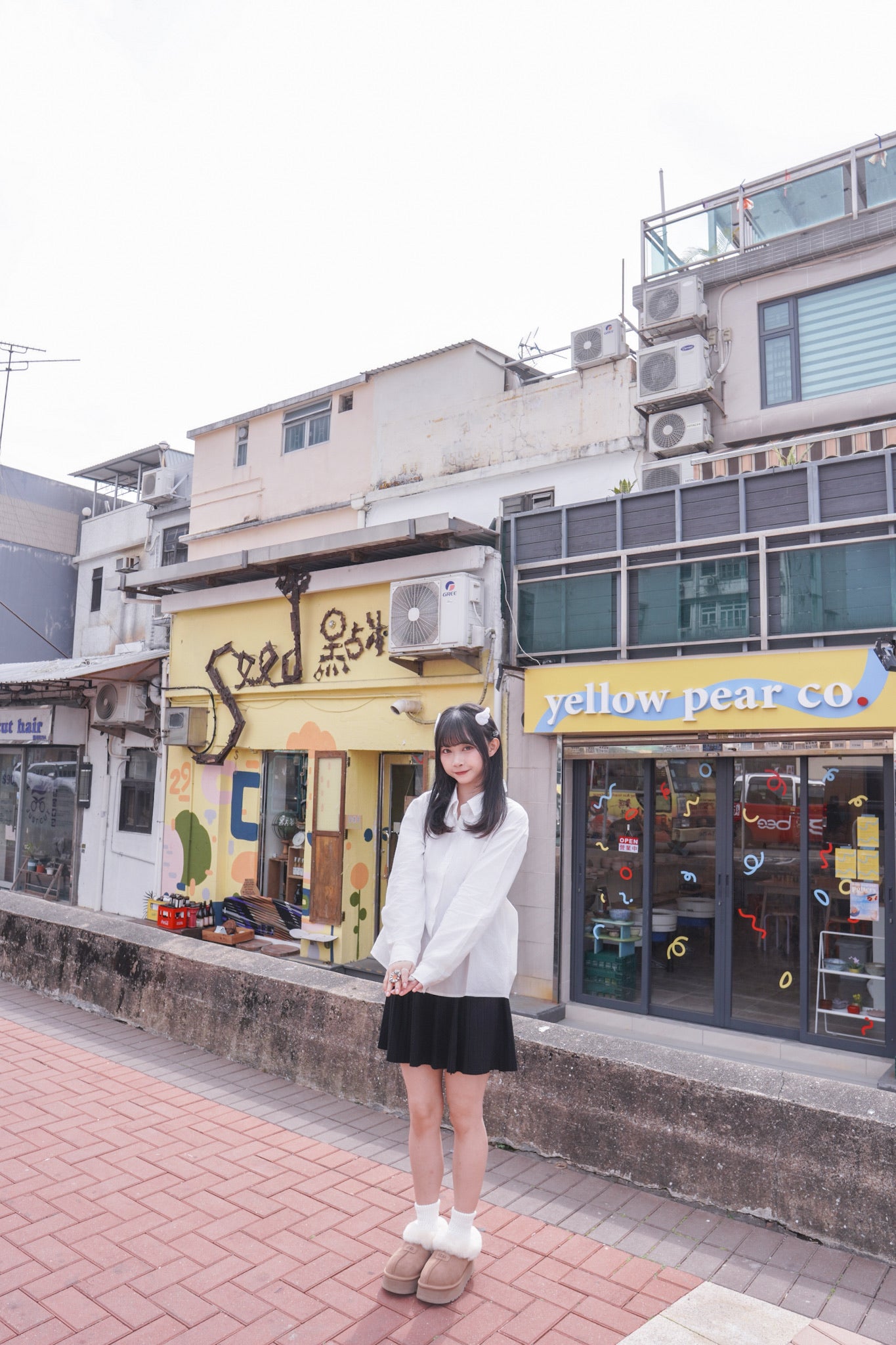 <現貨> 韓系全棉奶白長袖恤衫