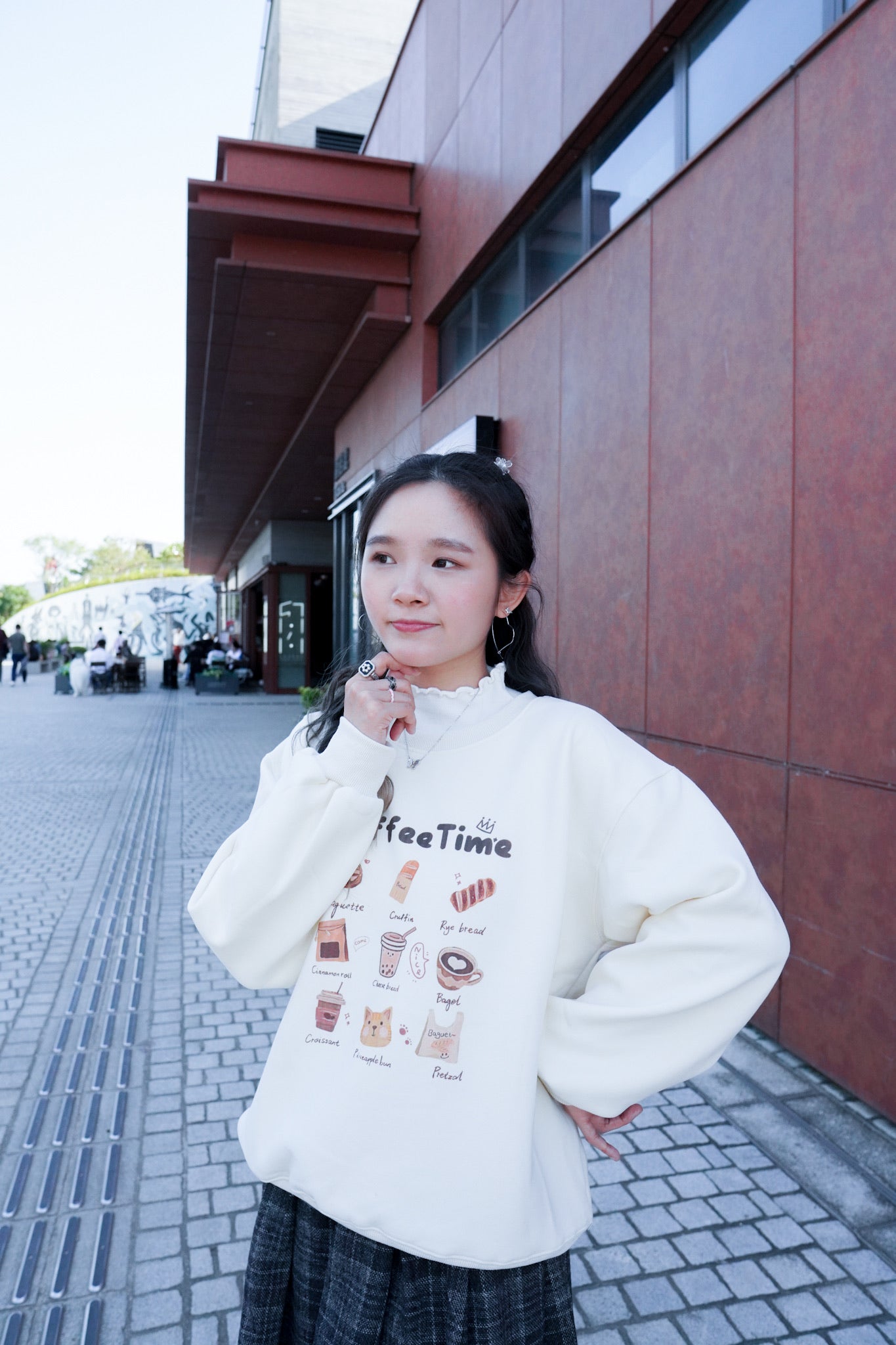 <現貨> 冬日感滿滿！韓系Coffee Shop長袖衛衣｜兩色入