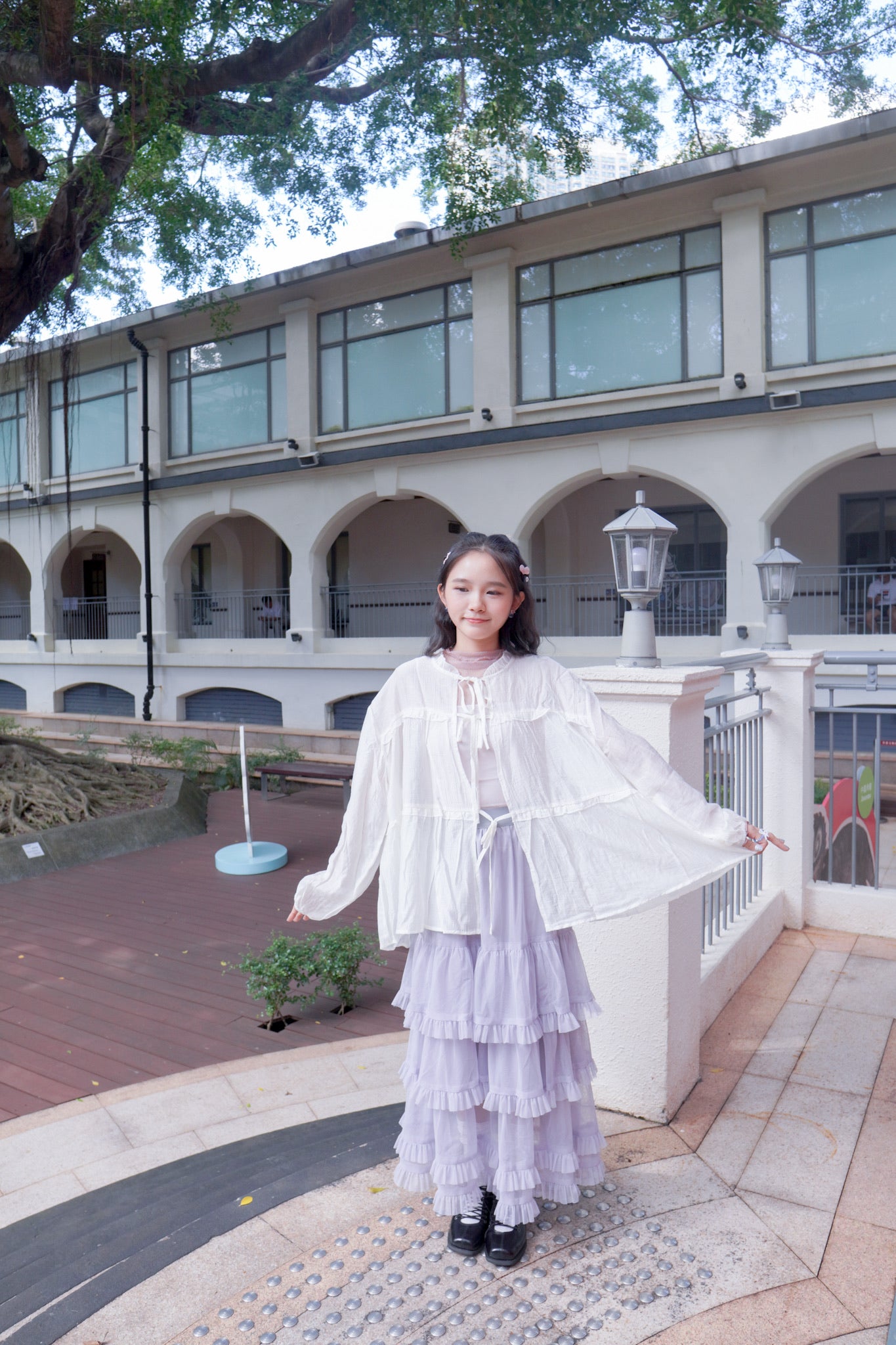 <現貨> 四季也OK！圓點薄紗蕾絲長袖打底內搭｜四色入