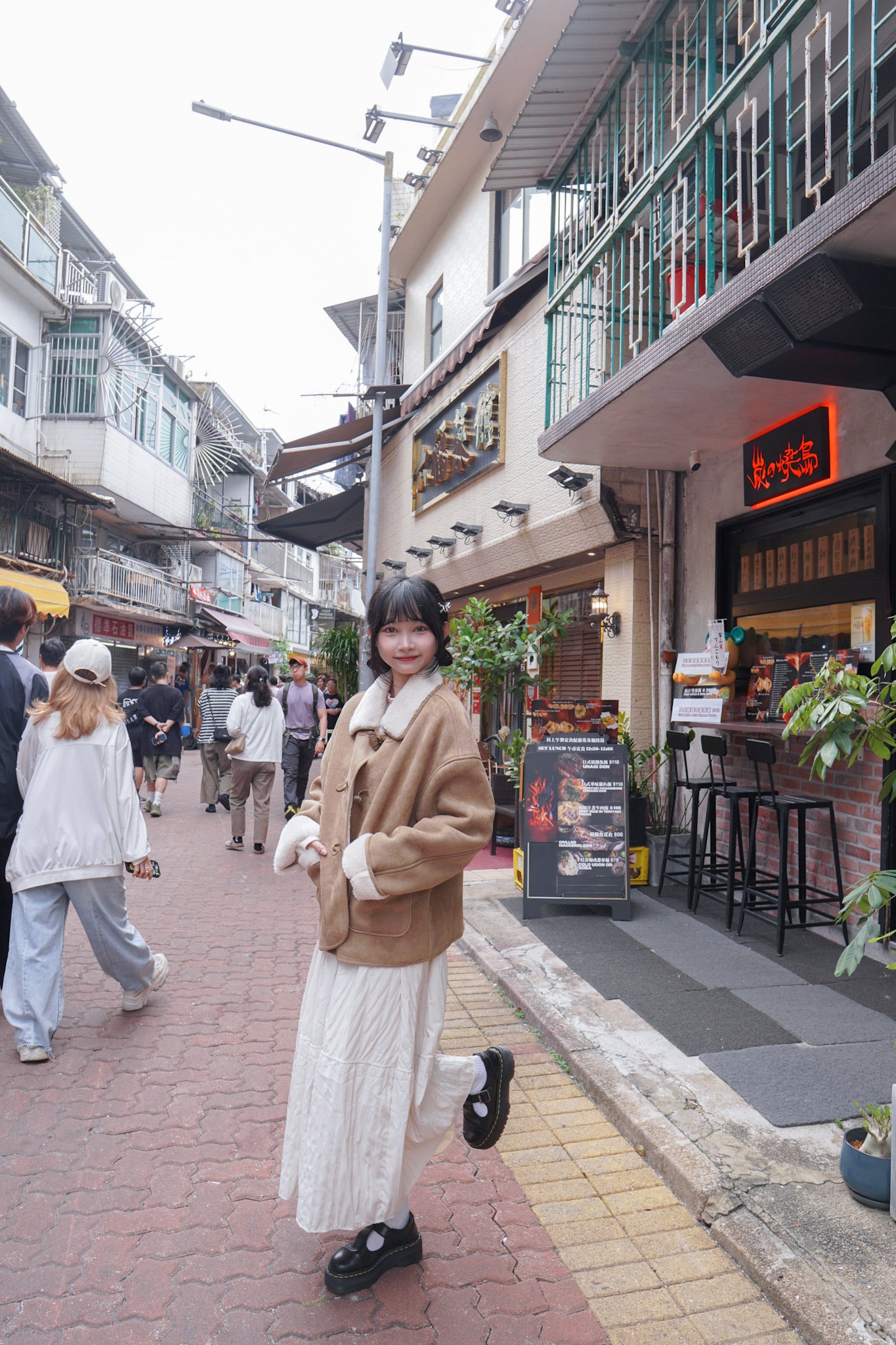 <現貨> 自家製 粗毛呢牛角扣保暖外套