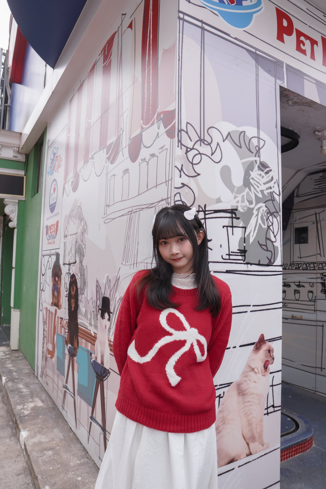 <現貨> 新年限定🧧🍊大紅超大蝴蝶結針織上衣