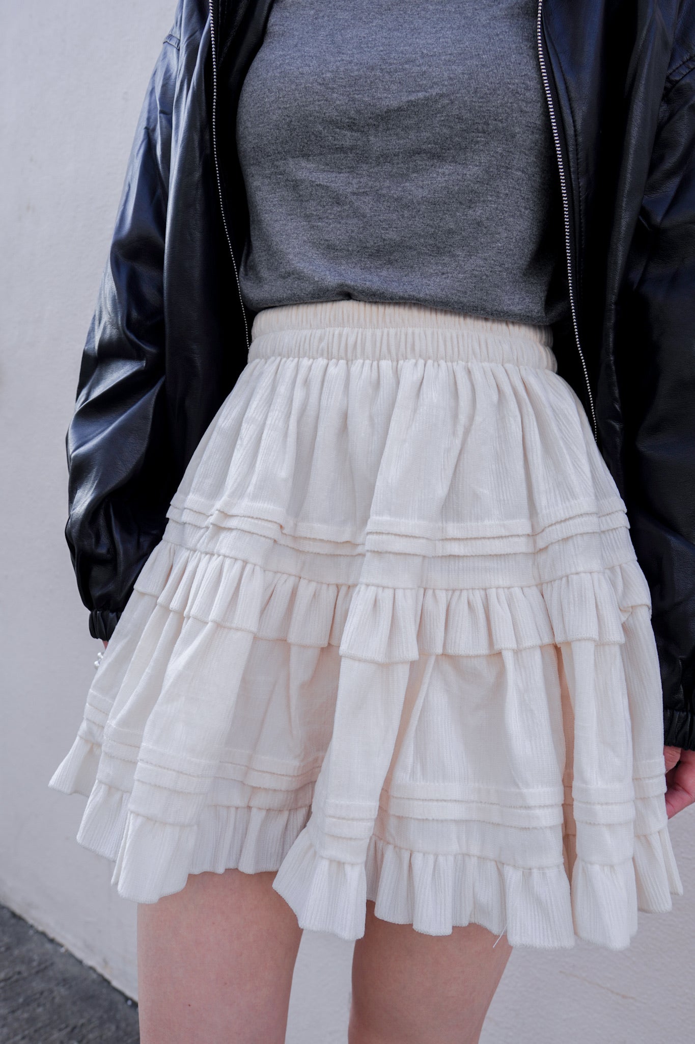 <現貨> 秋冬專屬♡ 絲絨蛋糕短裙 | 兩色入