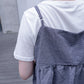 <預訂> 自家造貨 薄款小白Tee+v領格紋吊帶背心馬甲兩件套