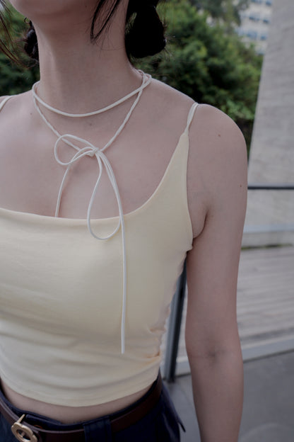 <現貨> 自家製 超親膚！可調節吊帶背心(含胸墊)｜兩色入