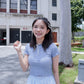 <現貨> 木耳邊直紋純棉短袖上衣｜兩色入