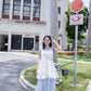 <現貨> 自家製 薄紗雙層波點半身長裙｜兩色入