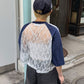 <預訂> JP 日牌CP 超人氣！透透蕾絲短袖球Tee｜三色入