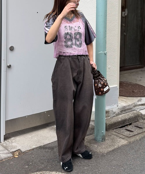 <預訂> JP 日牌CP 超人氣！透透蕾絲短袖球Tee｜三色入
