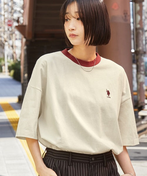 <預訂> JP Unisex U.S.Polo Oversized純棉刺繡短袖Tee｜八色入
