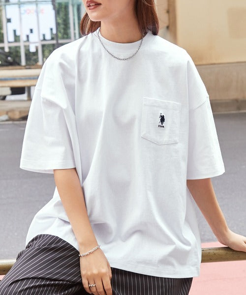 <預訂> JP Unisex U.S.Polo Oversized純棉刺繡短袖Tee｜八色入