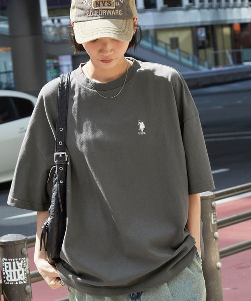 <預訂> JP Unisex U.S.Polo Oversized純棉刺繡短袖Tee｜八色入
