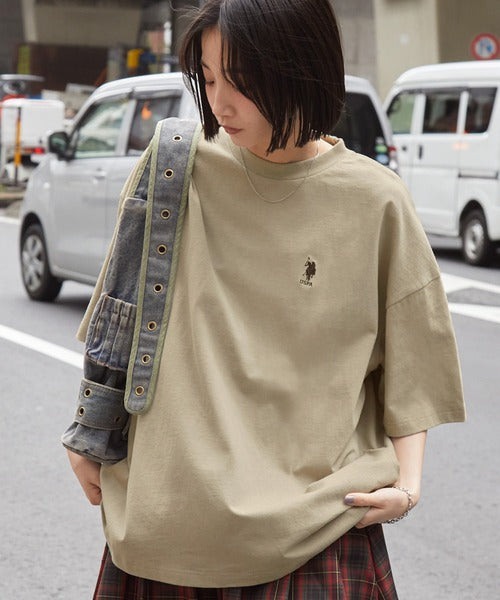 <預訂> JP Unisex U.S.Polo Oversized純棉刺繡短袖Tee｜八色入