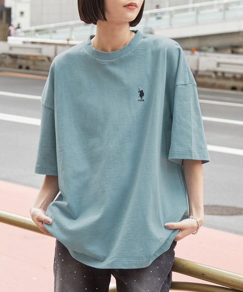 <預訂> JP Unisex U.S.Polo Oversized純棉刺繡短袖Tee｜八色入