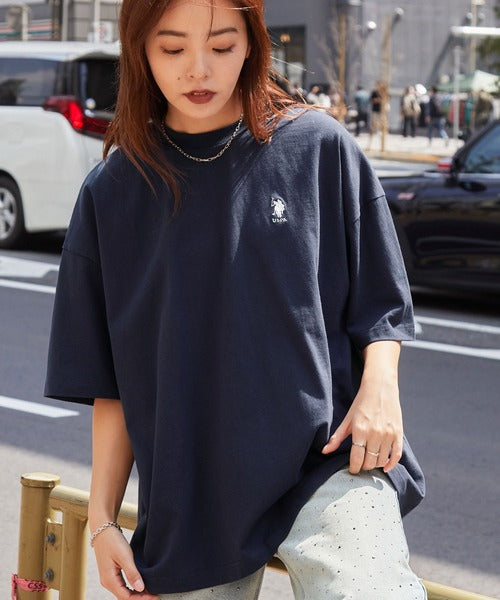 <預訂> JP Unisex U.S.Polo Oversized純棉刺繡短袖Tee｜八色入