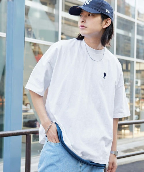 <預訂> JP Unisex U.S.Polo Oversized純棉刺繡短袖Tee｜八色入