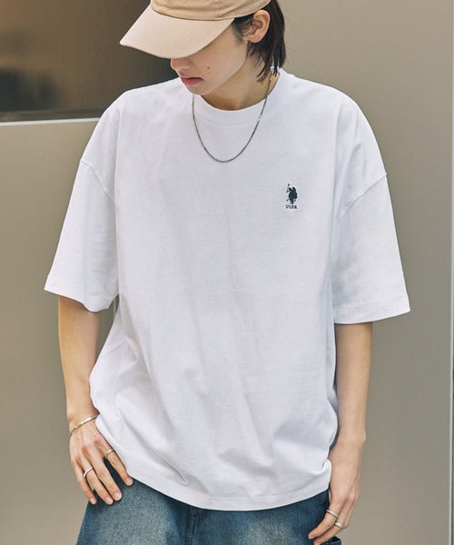<預訂> JP Unisex U.S.Polo Oversized純棉刺繡短袖Tee｜八色入