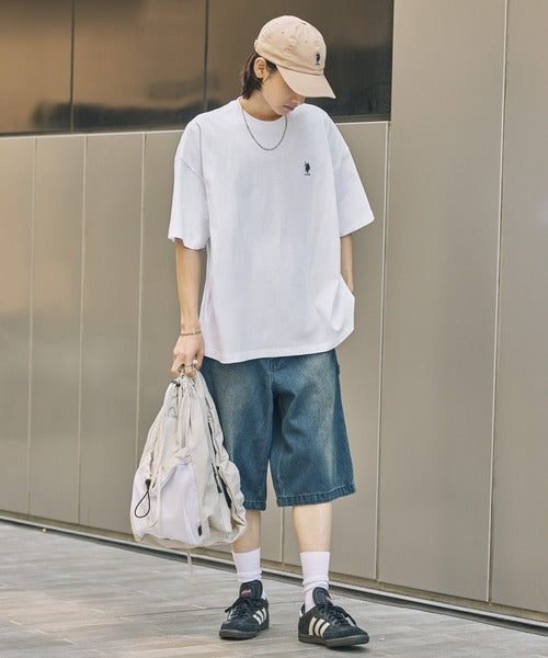 <預訂> JP Unisex U.S.Polo Oversized純棉刺繡短袖Tee｜八色入
