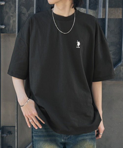 <預訂> JP Unisex U.S.Polo Oversized純棉刺繡短袖Tee｜八色入