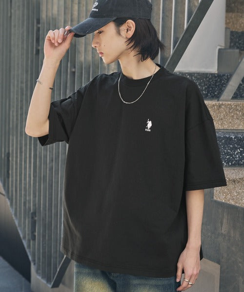 <預訂> JP Unisex U.S.Polo Oversized純棉刺繡短袖Tee｜八色入