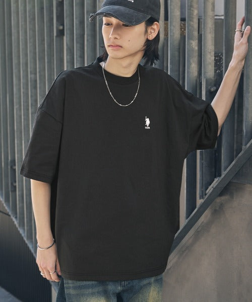 <預訂> JP Unisex U.S.Polo Oversized純棉刺繡短袖Tee｜八色入