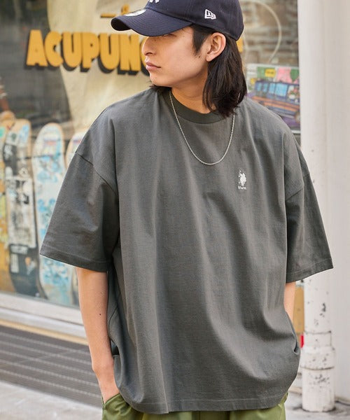 <預訂> JP Unisex U.S.Polo Oversized純棉刺繡短袖Tee｜八色入