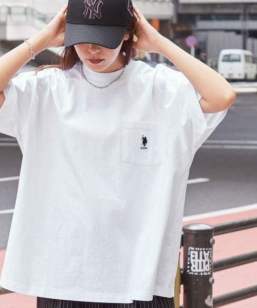 <預訂> JP Unisex U.S.Polo Oversized純棉刺繡短袖Tee｜八色入