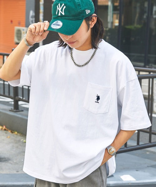 <預訂> JP Unisex U.S.Polo Oversized純棉刺繡短袖Tee｜八色入