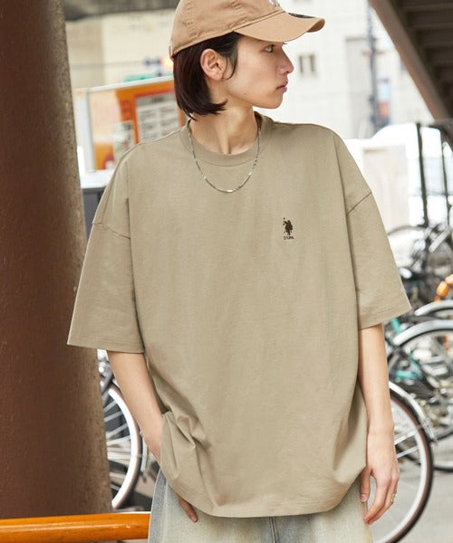 <預訂> JP Unisex U.S.Polo Oversized純棉刺繡短袖Tee｜八色入