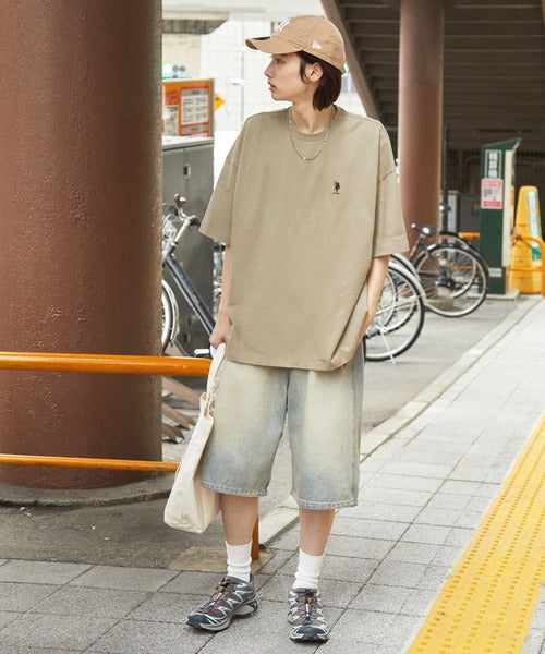 <預訂> JP Unisex U.S.Polo Oversized純棉刺繡短袖Tee｜八色入