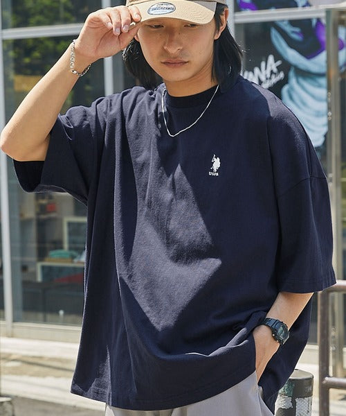 <預訂> JP Unisex U.S.Polo Oversized純棉刺繡短袖Tee｜八色入