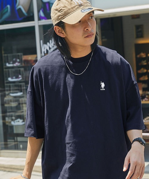 <預訂> JP Unisex U.S.Polo Oversized純棉刺繡短袖Tee｜八色入