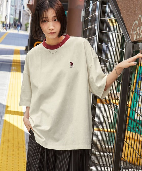 <預訂> JP Unisex U.S.Polo Oversized純棉刺繡短袖Tee｜八色入