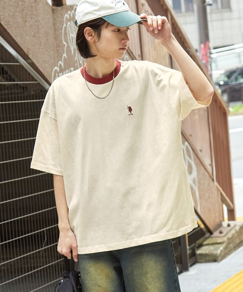<預訂> JP Unisex U.S.Polo Oversized純棉刺繡短袖Tee｜八色入