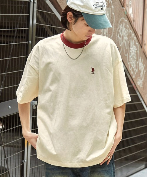 <預訂> JP Unisex U.S.Polo Oversized純棉刺繡短袖Tee｜八色入