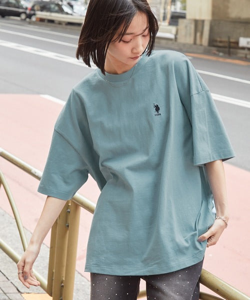 <預訂> JP Unisex U.S.Polo Oversized純棉刺繡短袖Tee｜八色入