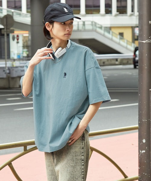 <預訂> JP Unisex U.S.Polo Oversized純棉刺繡短袖Tee｜八色入