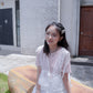 <現貨> v領薄紗蝴蝶結綁帶背心外搭馬甲｜兩色入