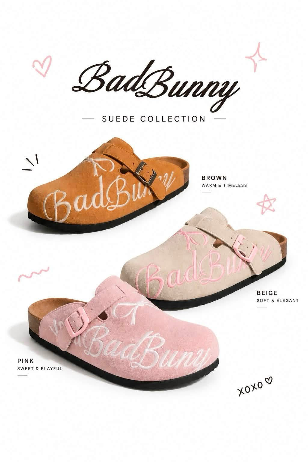 <預訂> 越南小眾品牌🇻🇳 超人氣$2xx! Bad Bunny刺繡牛皮包頭Boston穆勒拖鞋 | 四款入