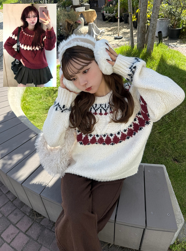 <預訂> 北歐風節日針織上衣｜五色入