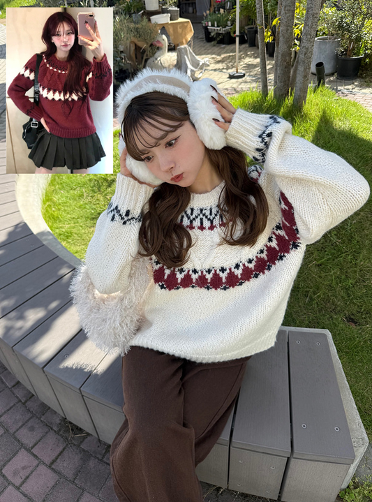 <預訂> 北歐風節日針織上衣｜五色入